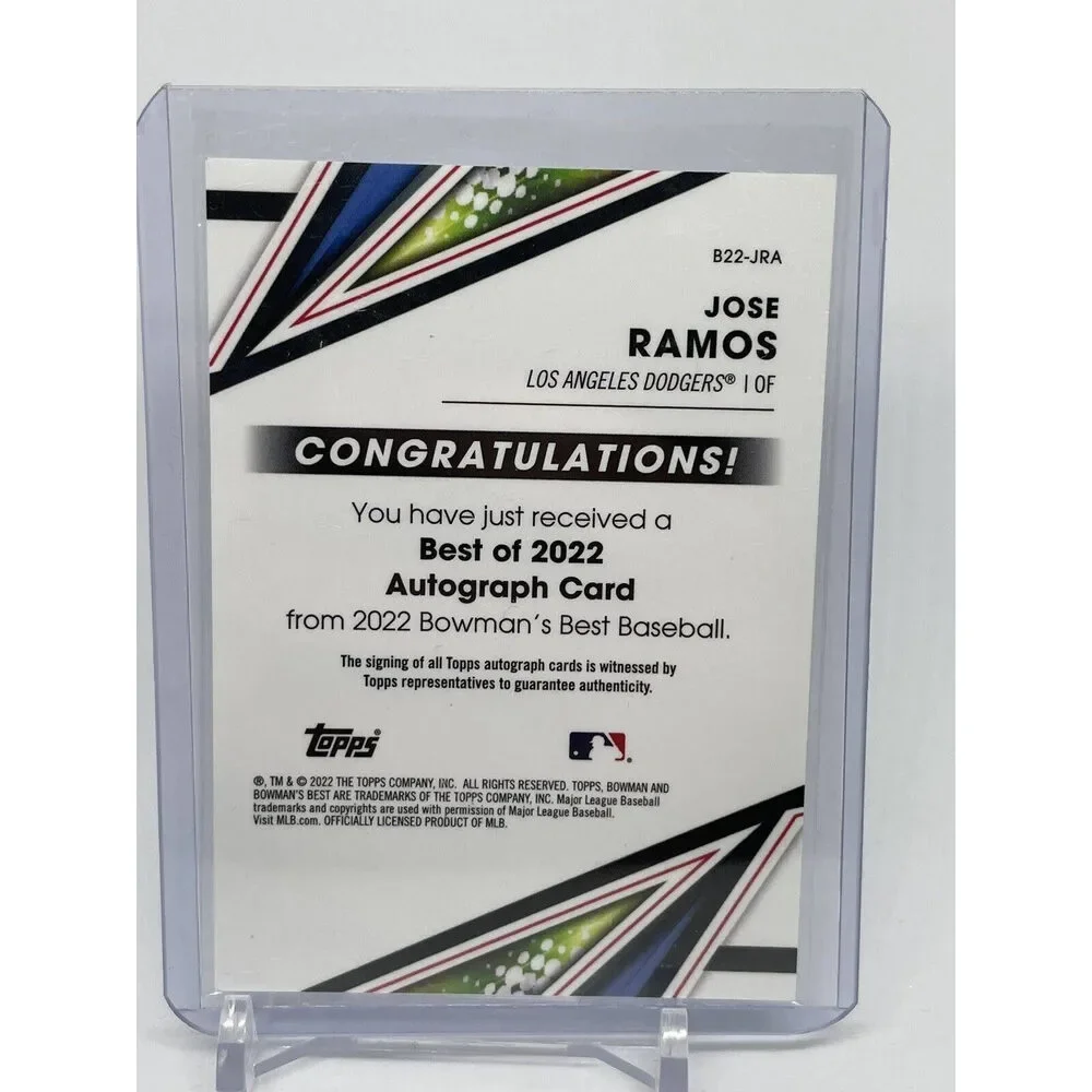 2022 Bowman's Best Auto Jose Ramos #B22-JRA Los Angeles Dodgers